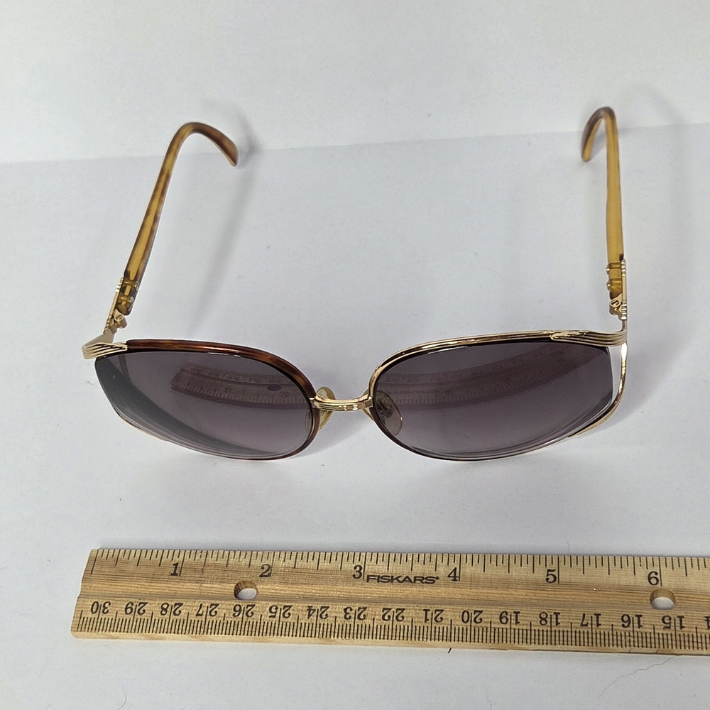 Dior Gradient Brown Shield Sunglasses with Gold Trim - Picture 13 of 15